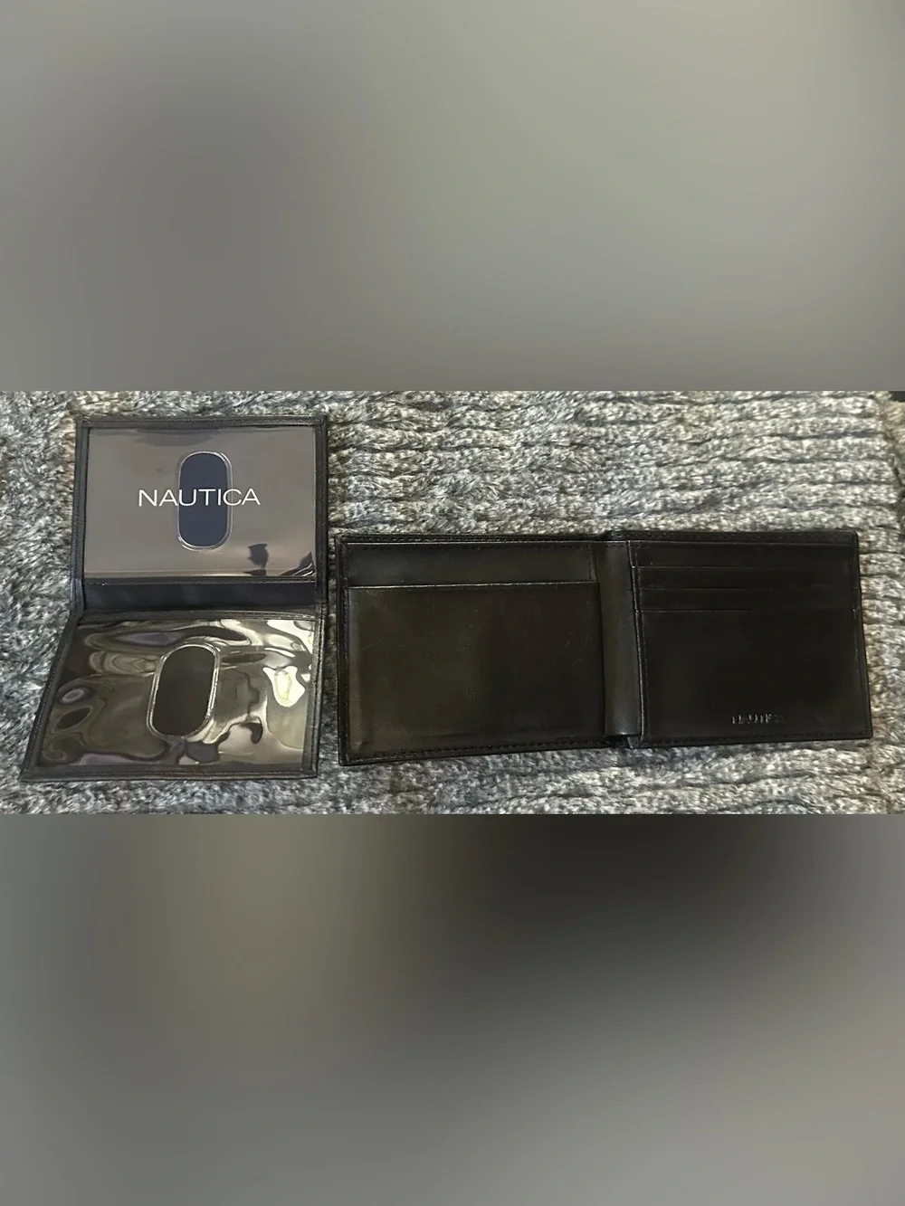 Nautica Bifold Black Passcase Wallet